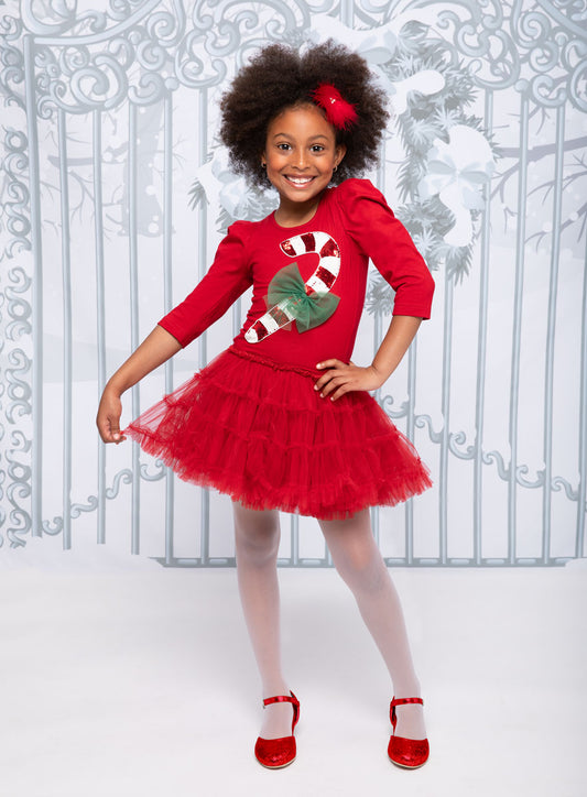 Candy Cane Dress for Girls