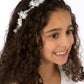 Organza Crystal White Opal Vine - Silver