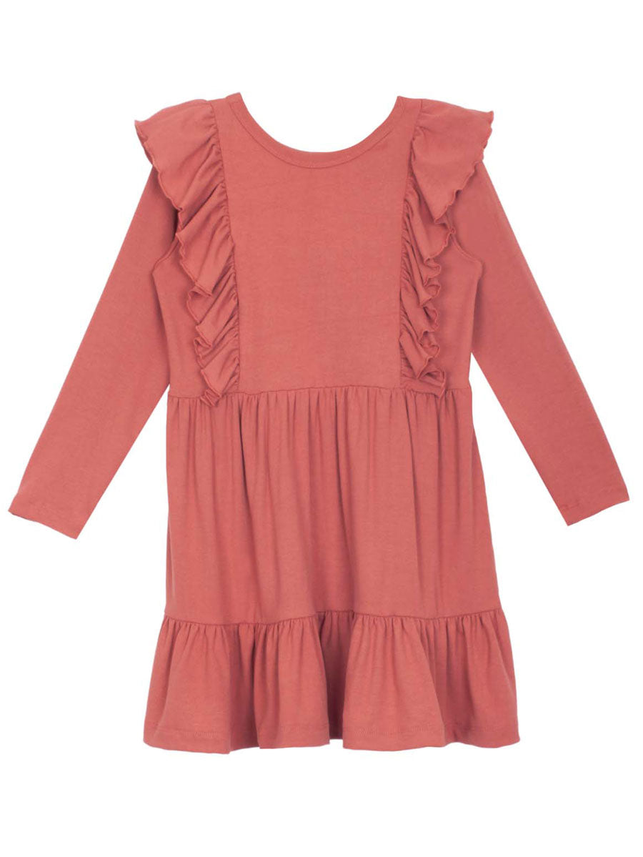 Juniper Ruffle Red Dress for Girls
