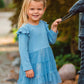 Ice Princess Ruffle Blue Dress for Girls