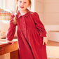 Holly Red Corduroy Dress for Girls
