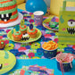 Mini Monster Paper Plates, Green x8