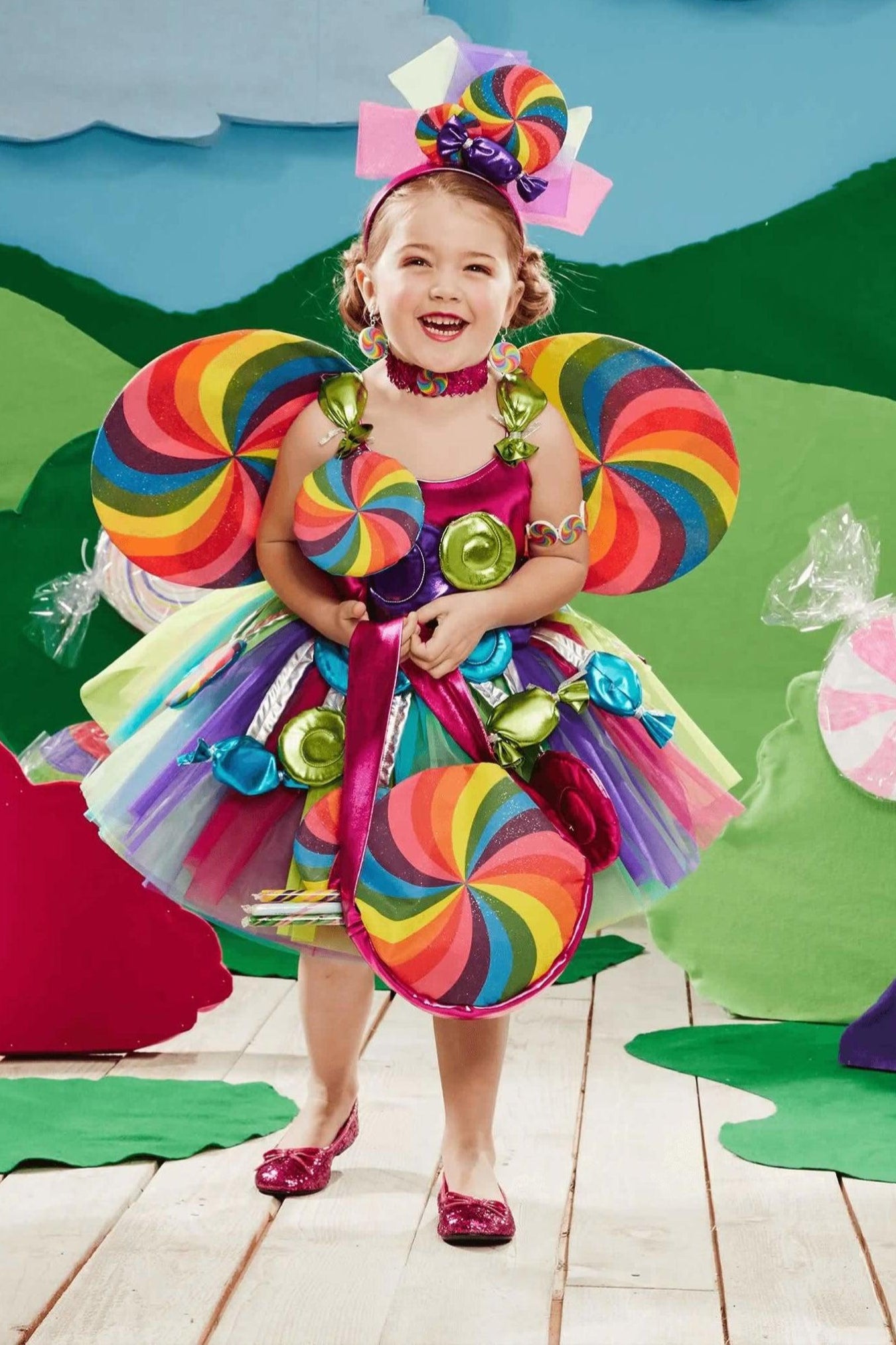 candy princess dress Girls Candy Costume Princess Dress Halloween Birthday Cosplay Dress up