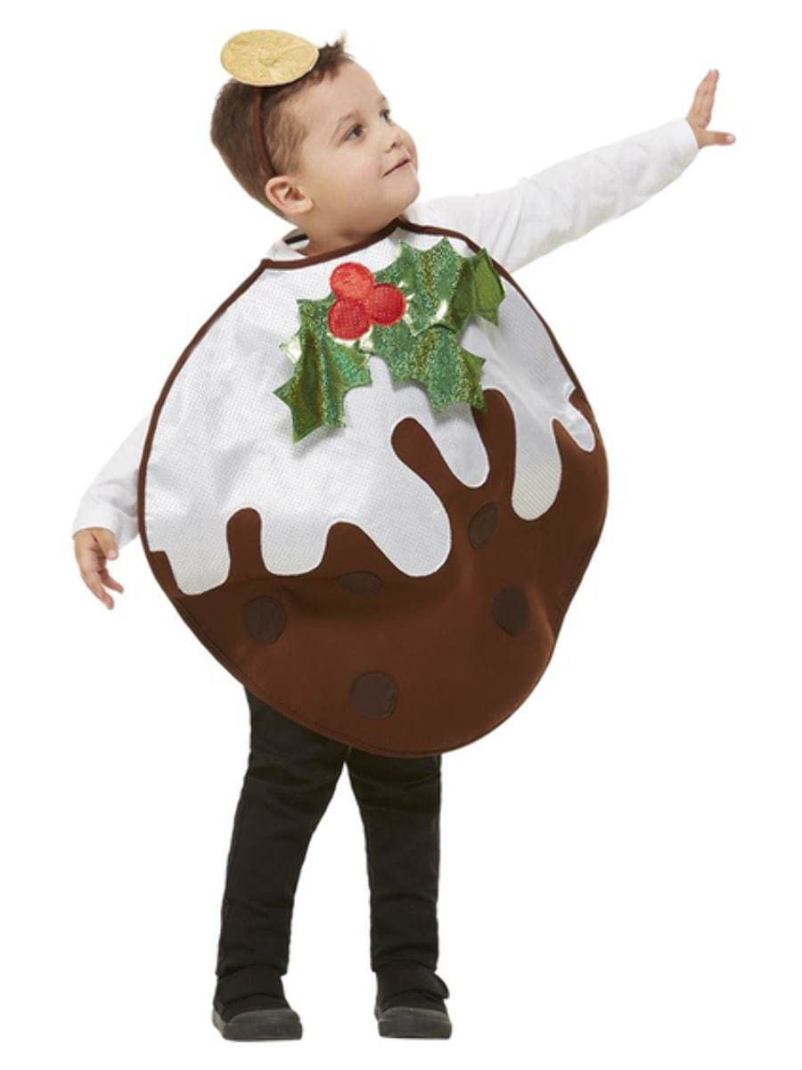 Childrens Christmas Pudding Glitter Costume Alternative Image
