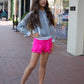 Glitter Star Grey Knit Jacket for Girls