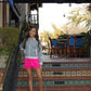 Glitter Star Grey Knit Jacket for Girls