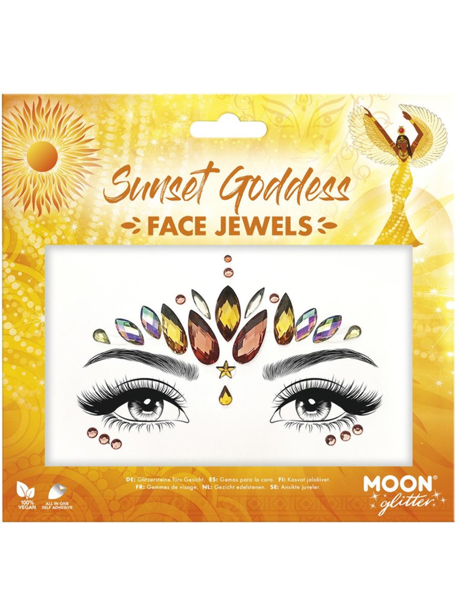 Moon Glitter Face Jewels, Sunset Goddess