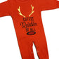 Cutest Reindeer Red Crew Neck Romper for Babies
