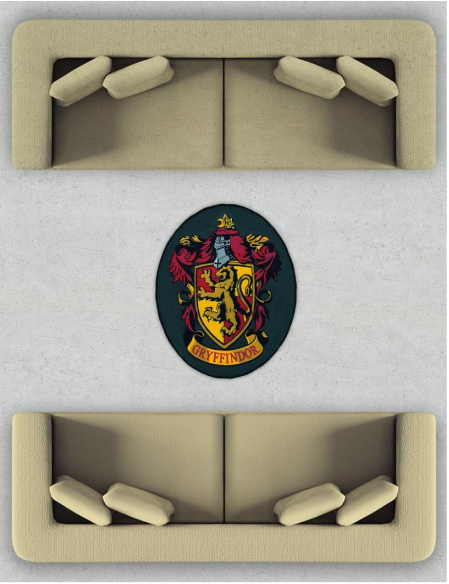Harry Potter Gryffindor Crest Indoor Rug, 80cm X 100cm