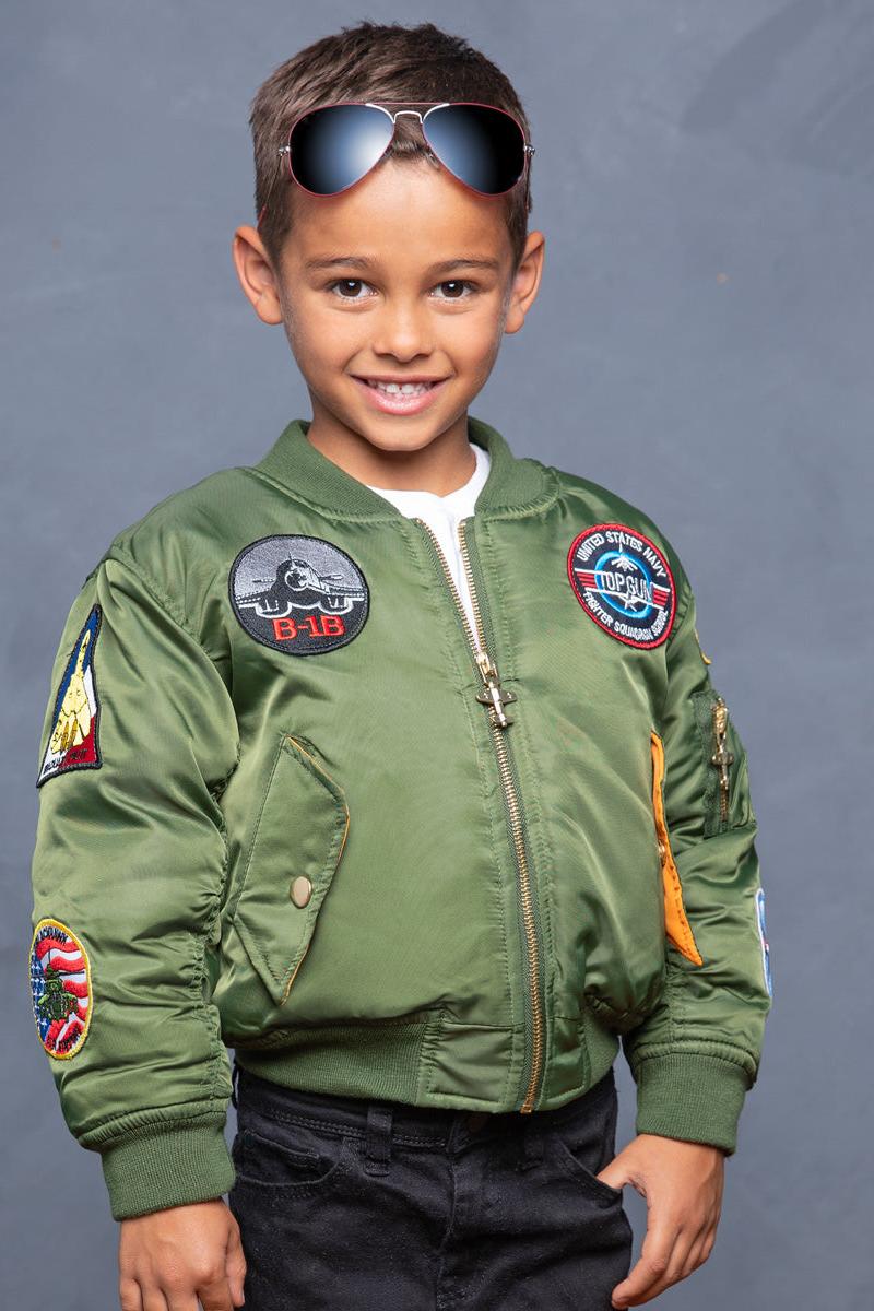 Top Gun Jacket for Kids Chasing Fireflies - Main Image