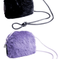 Vera Fluffy Shoulder Bag in Black or Violet