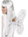 Angel Wings White and Silver Glitter