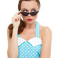 '50s Black Rhinestone Sunglasses Accessory