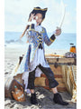 Pirate Blue Brocade Costume for Girls