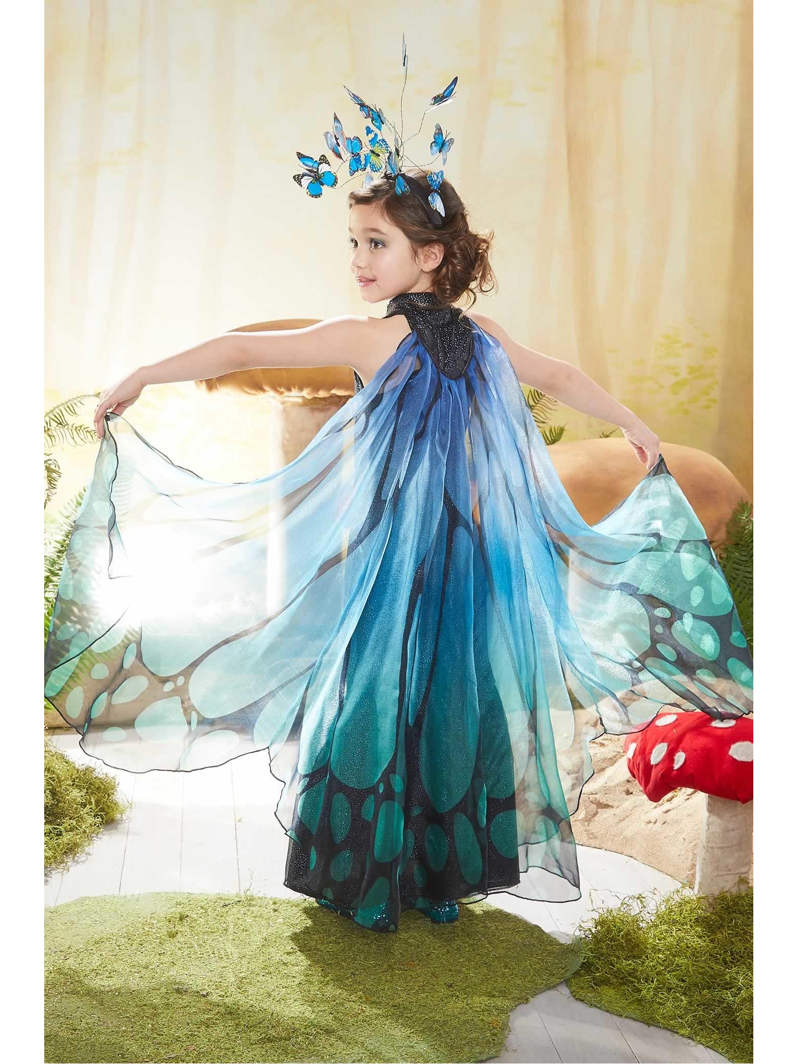 Blue Butterfly Costume for Girls  blu alt1