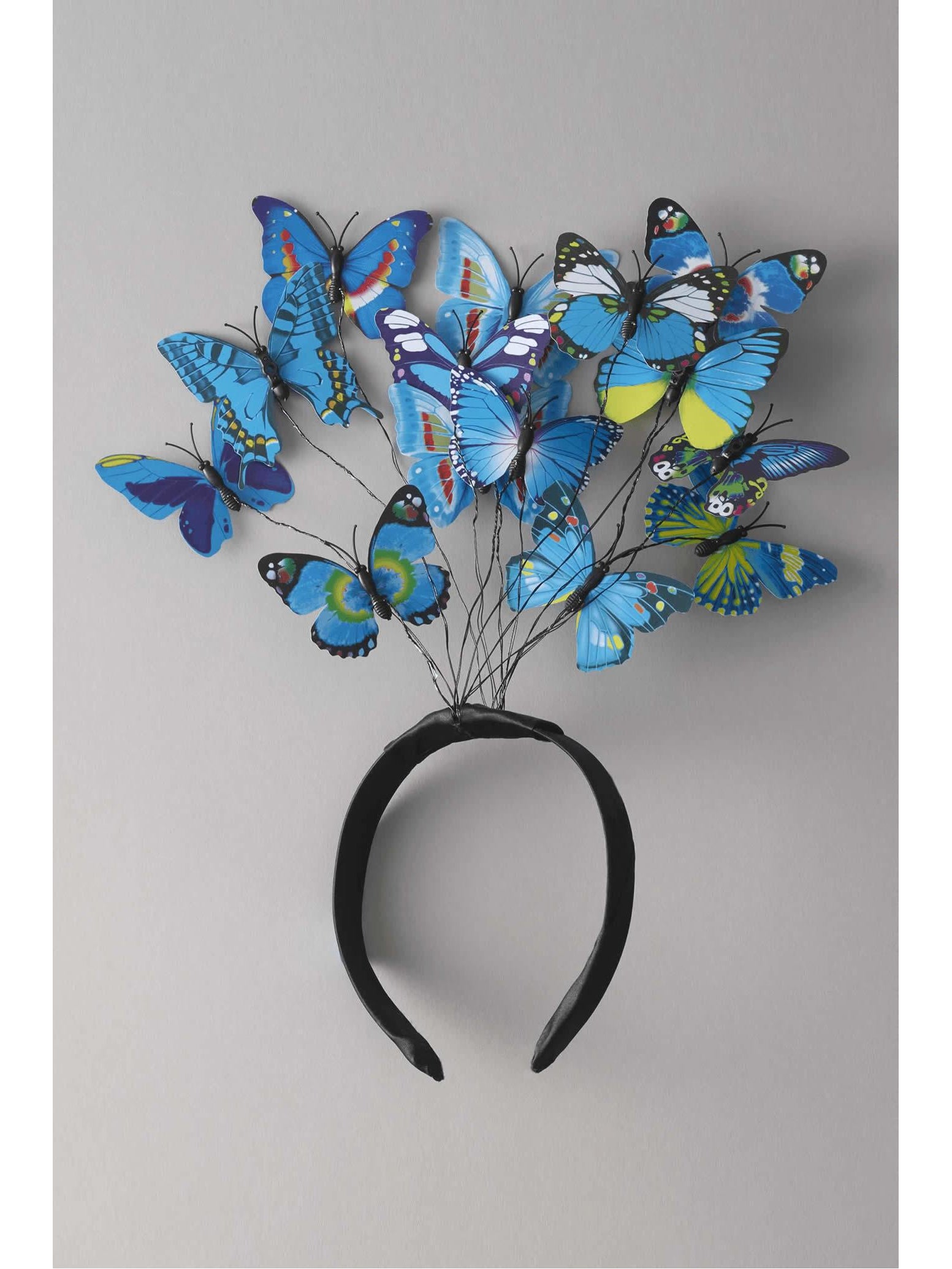 Blue Monarch Butterfly Headpiece