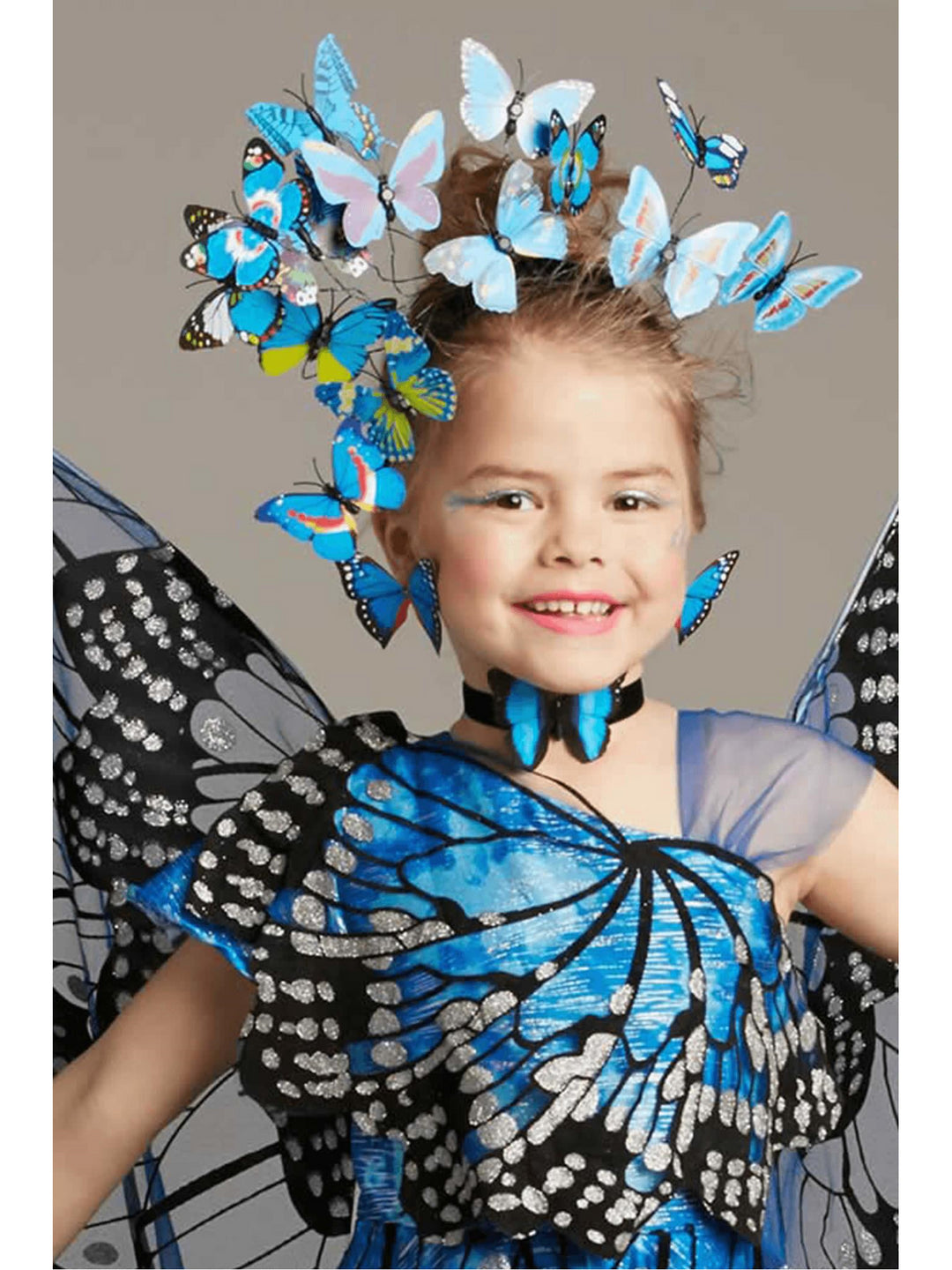 Blue Monarch Butterfly Headpiece  blu alt1