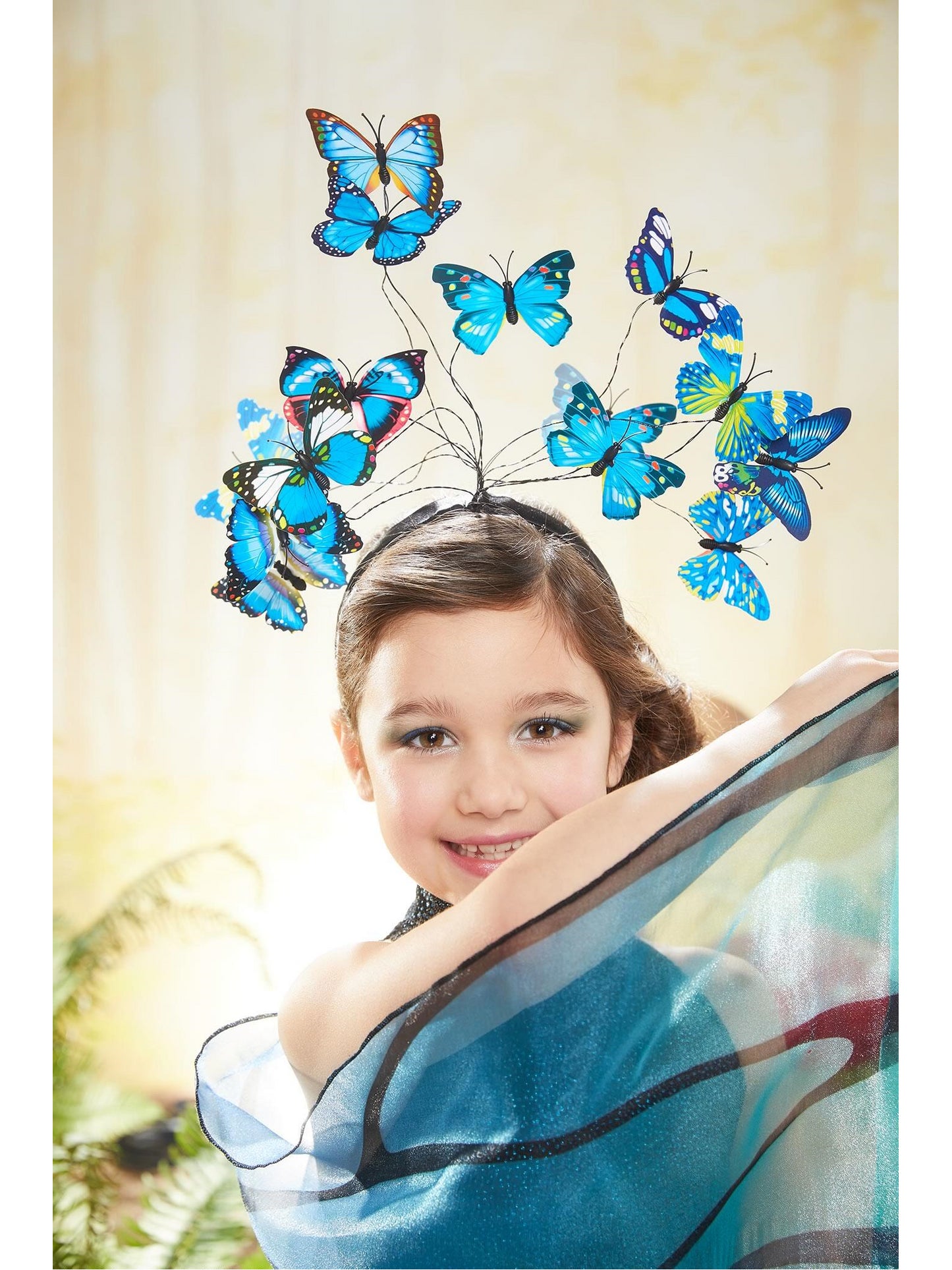 Blue Monarch Butterfly Headpiece  nc alt1