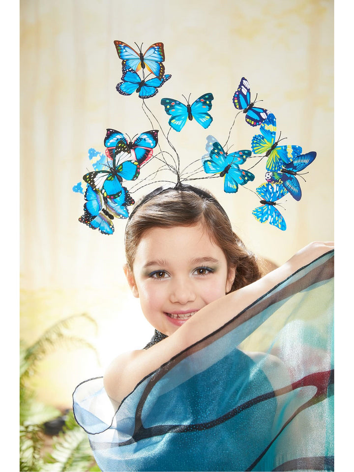 Blue Monarch Butterfly Headpiece  nc alt1