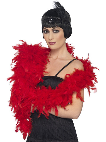 Deluxe Feather Boa, Red