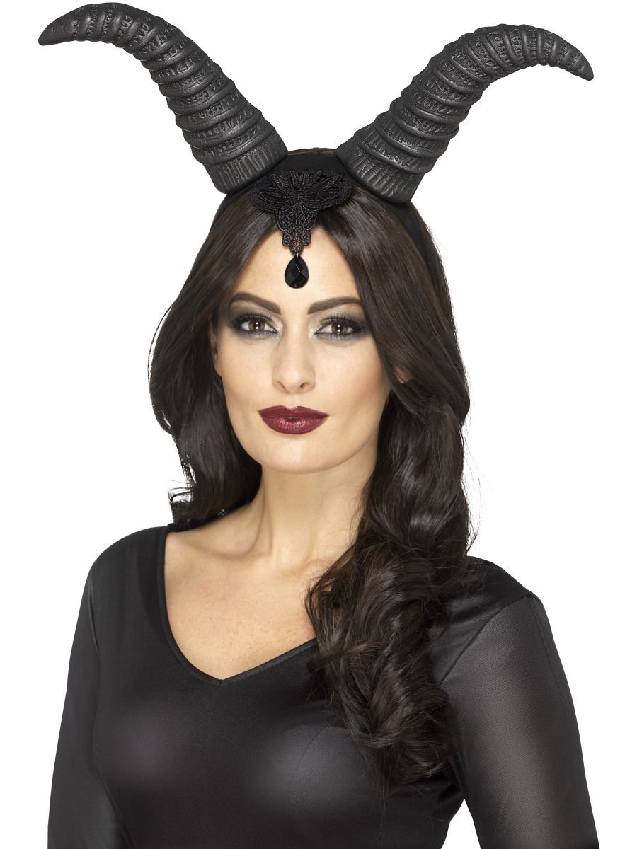 Demonic Queen Horns, on Headband