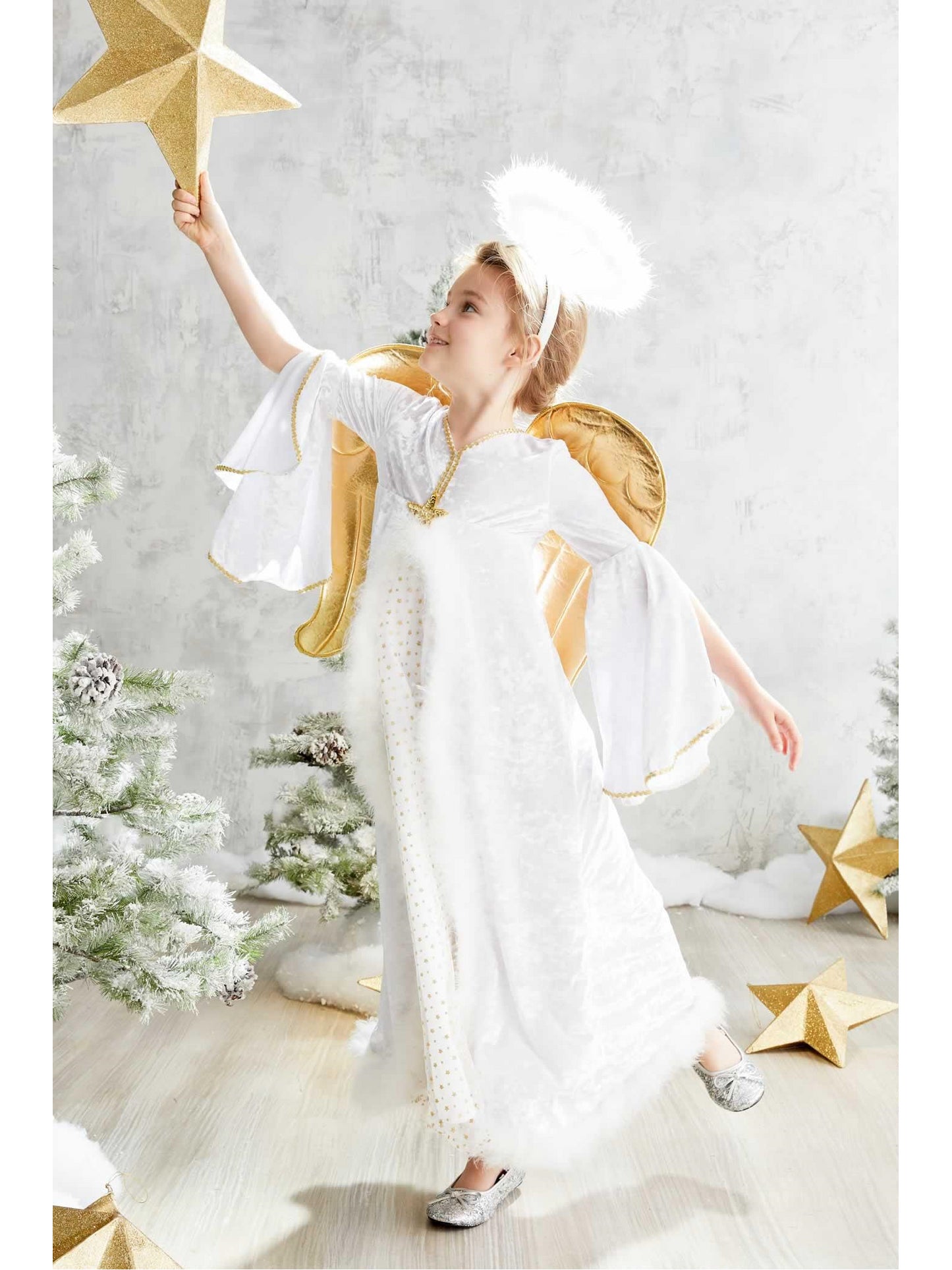 Golden Angel Costume for Girls  whi alt1