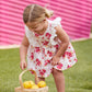 White Ruffle Floral Dress For Girls