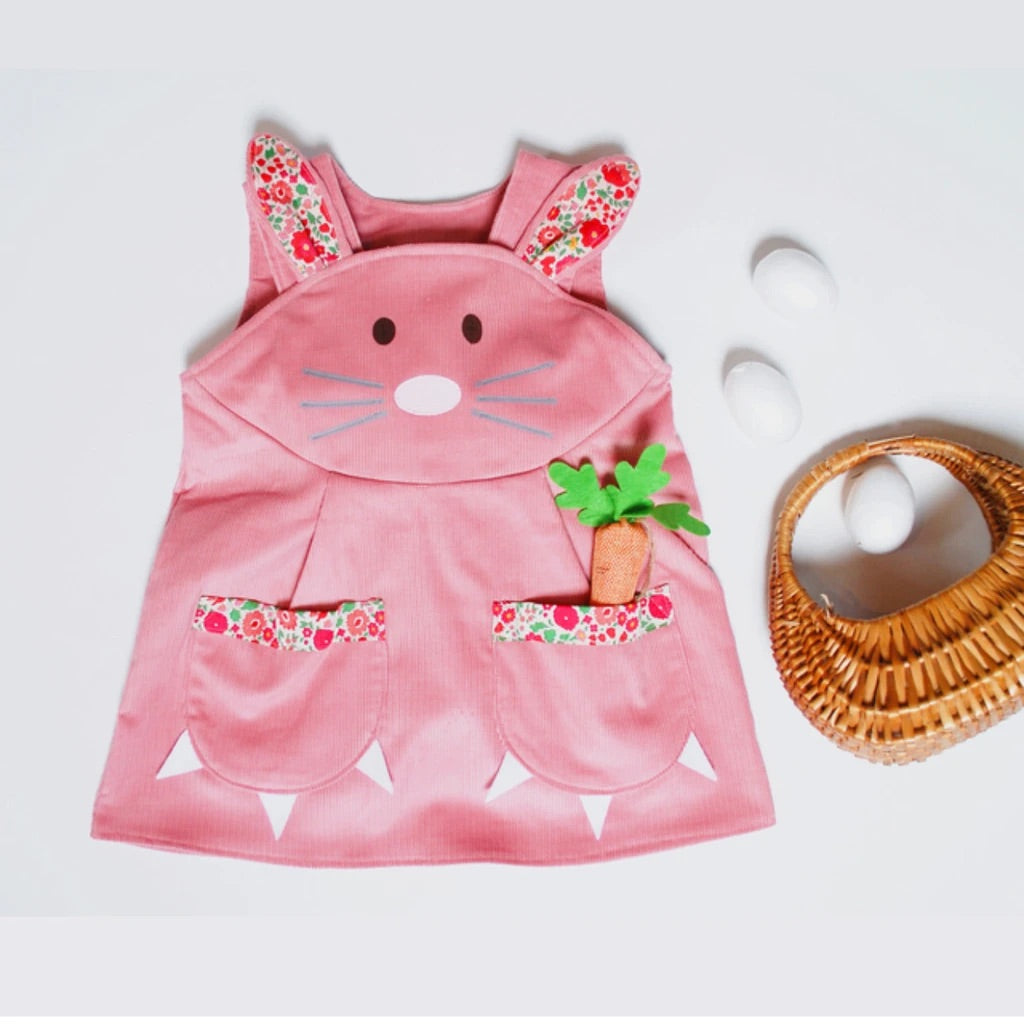 Bunny Rabbit Dusky Pink Dress for Girls