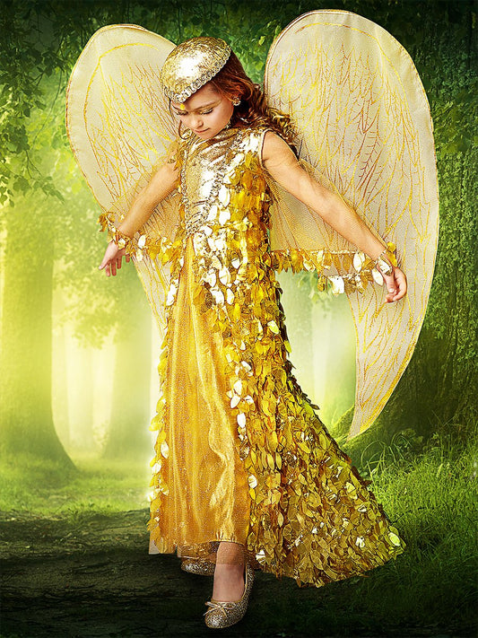Golden Phoenix Costume For Girls