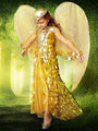 Golden Phoenix Costume For Girls