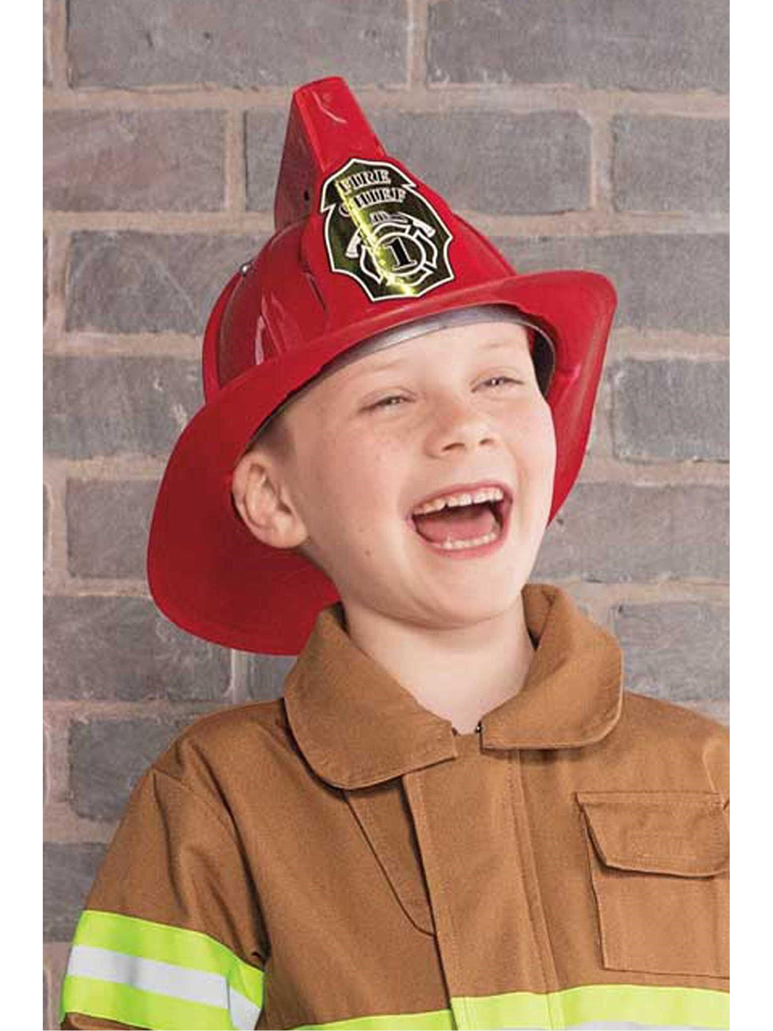 Kids Lights & Siren Sound Firefighter Helmet  red alt1