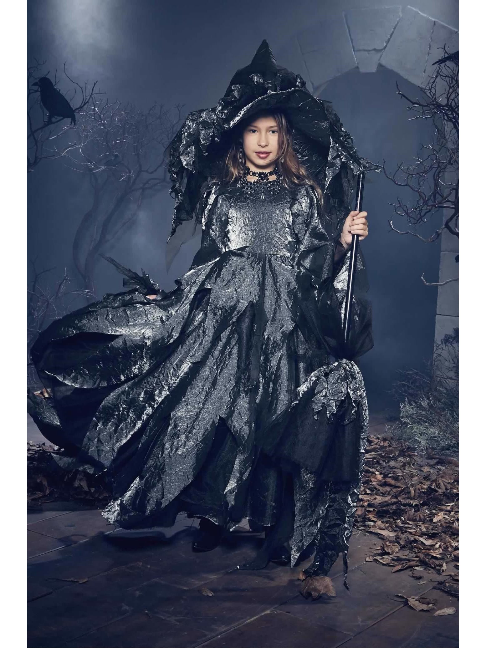 Midnight Witch Costume for Girls  bla alt1