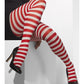 Opaque Tights, Red & White, Striped