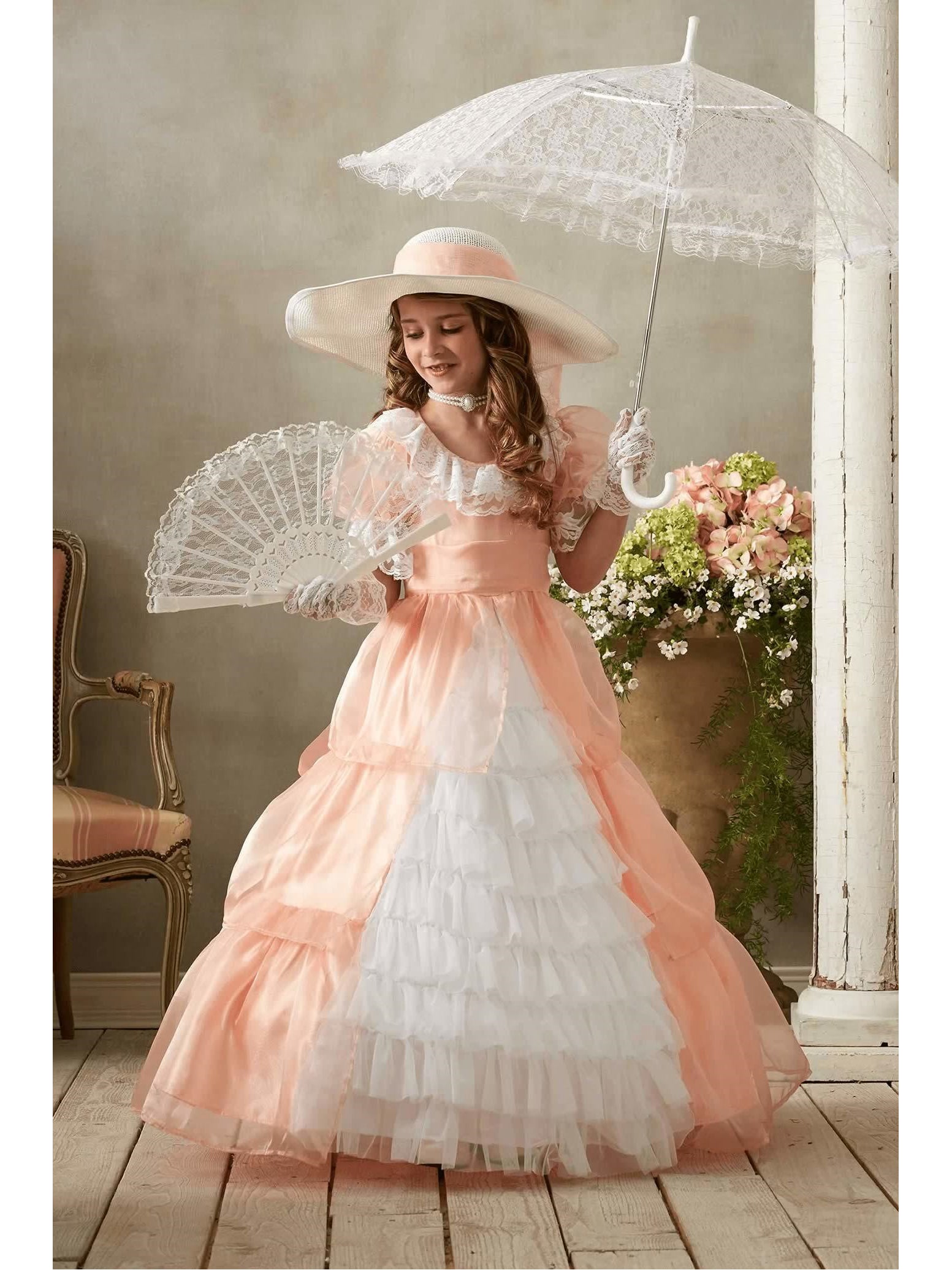 Peachy Southern Belle Costume for Girls  pea alt1