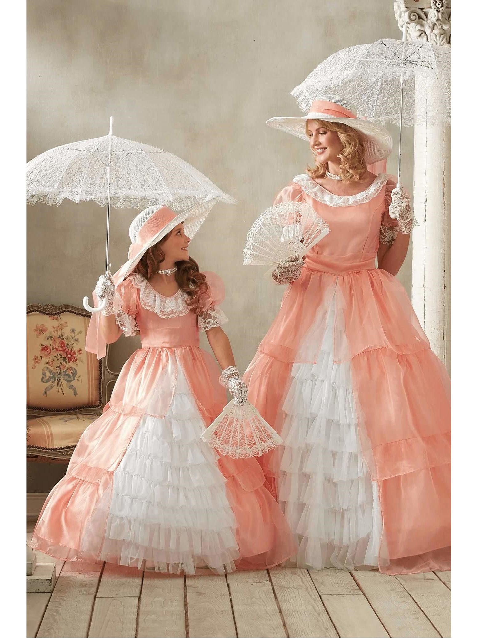Peachy Southern Belle Costume for Girls  pea alt3