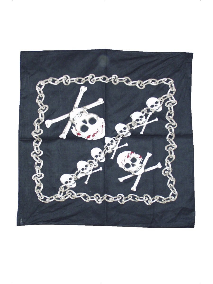 Pirate Bandana, with Skull and Crossbones Print Alternative View 1.jpg