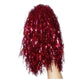Pom Poms Metallic, Red
