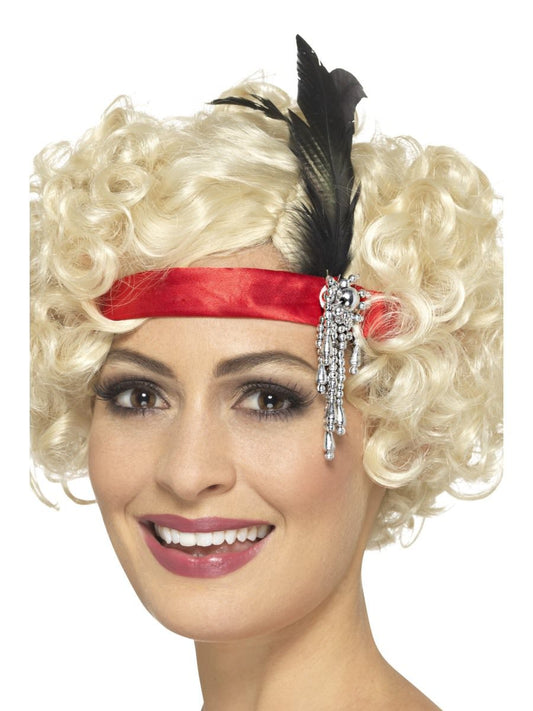 Red Satin Charleston Headband