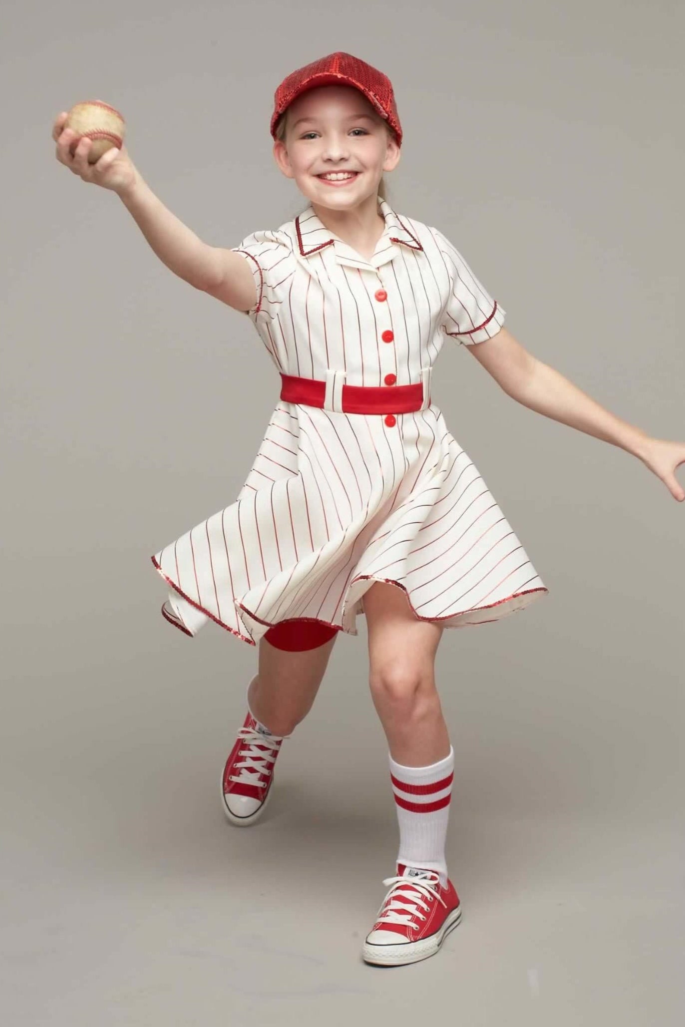 Retro Baseball Player Costume For Girls Size 14 Retro Baseball Player Costume For Girls Size 14