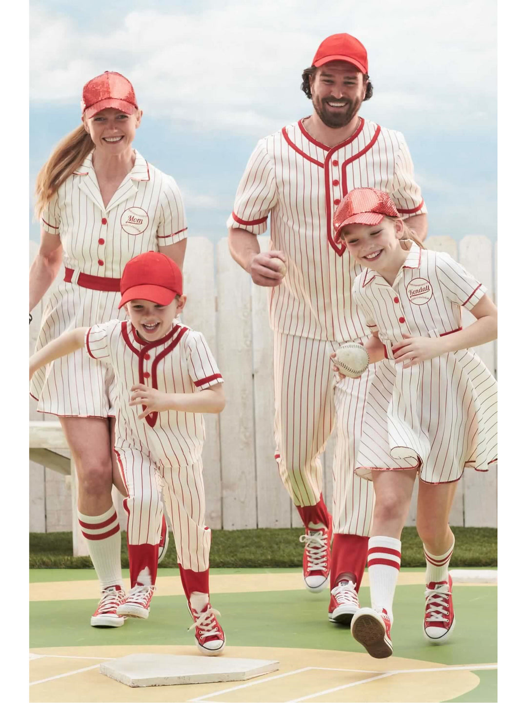 Retro Baseball Player Costume For Girls  mlt alt1