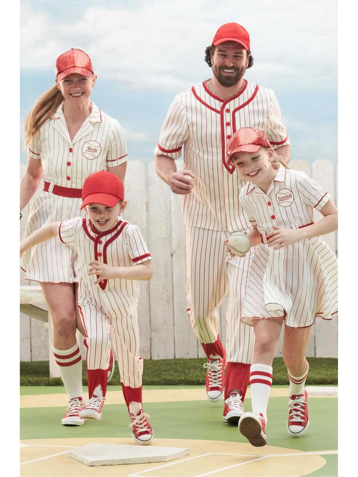 Retro Baseball Player Costume For Girls  mlt alt1