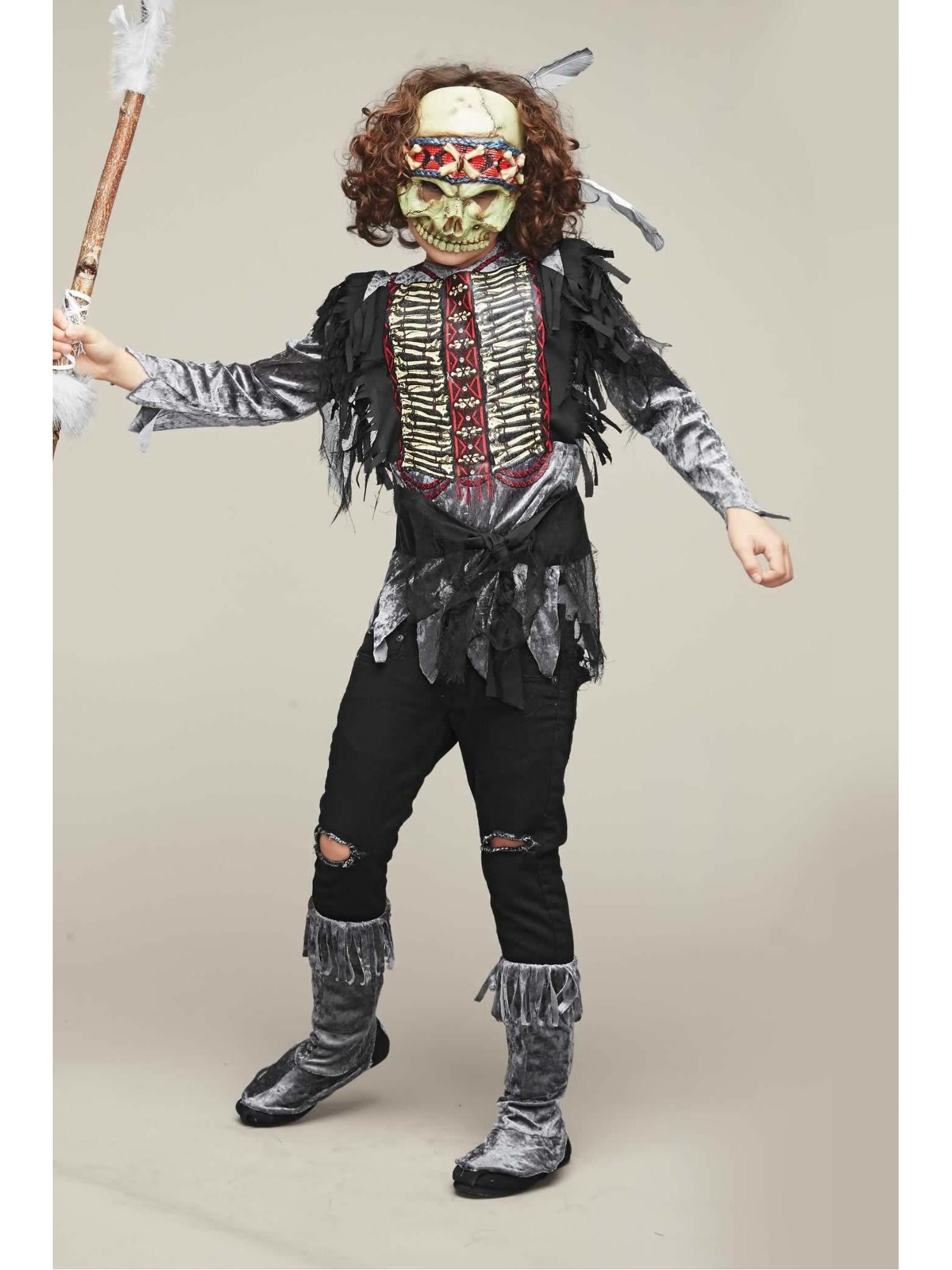 Skull Warrior Costume for Boys  gra alt1