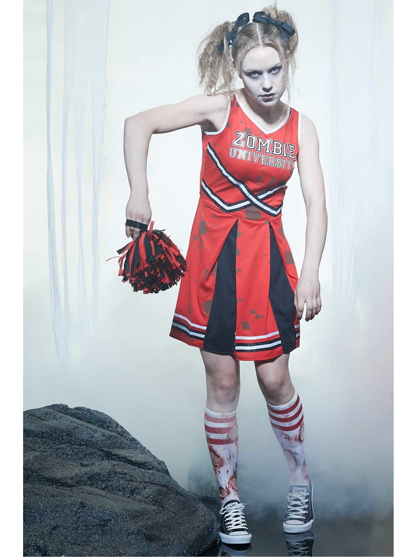 Zombie Cheerleader Costume for Women  red alt1