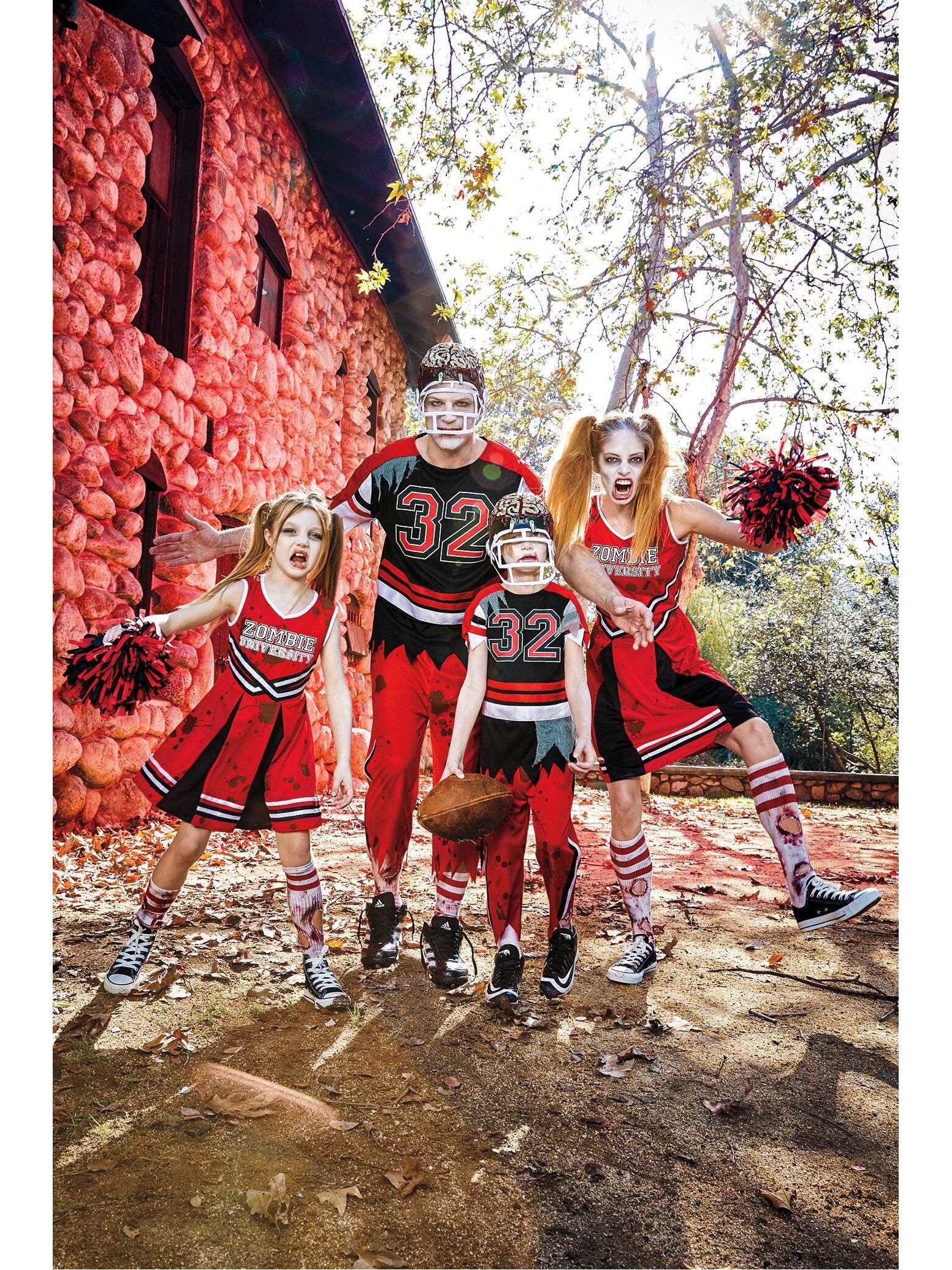 Zombie Cheerleader Costume for Women  red alt3