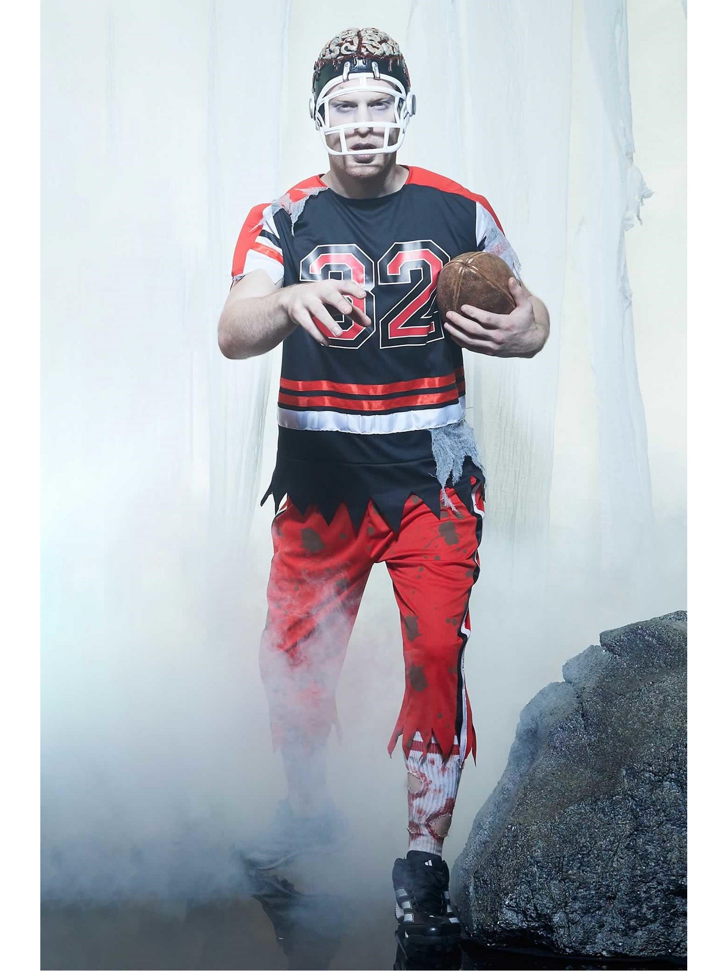 Zombie Football Player Costume for Men  red alt1